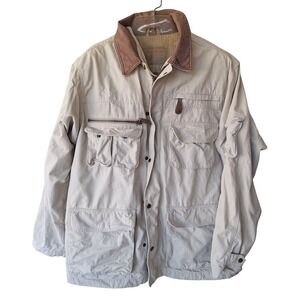 Eddie Bauer Mens XL Tan Outdoor Outfitters Jacket Cotton Blend